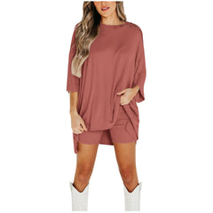 Summer Shorts Suit Fashion Loose Short-sleeved