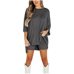 Summer Shorts Suit Fashion Loose Short-sleeved