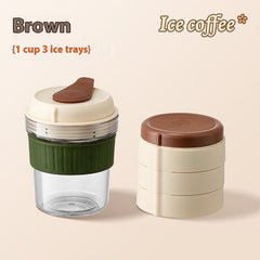 Iced Brew Coffee Cup With Ice Cube Tray