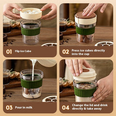 Iced Brew Coffee Cup With Ice Cube Tray