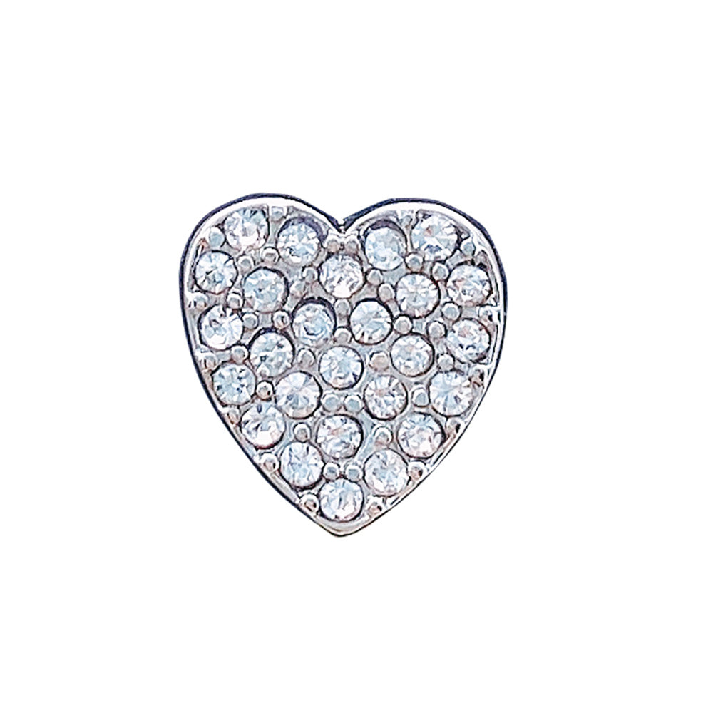 Small Silver Brooch With Full Diamonds