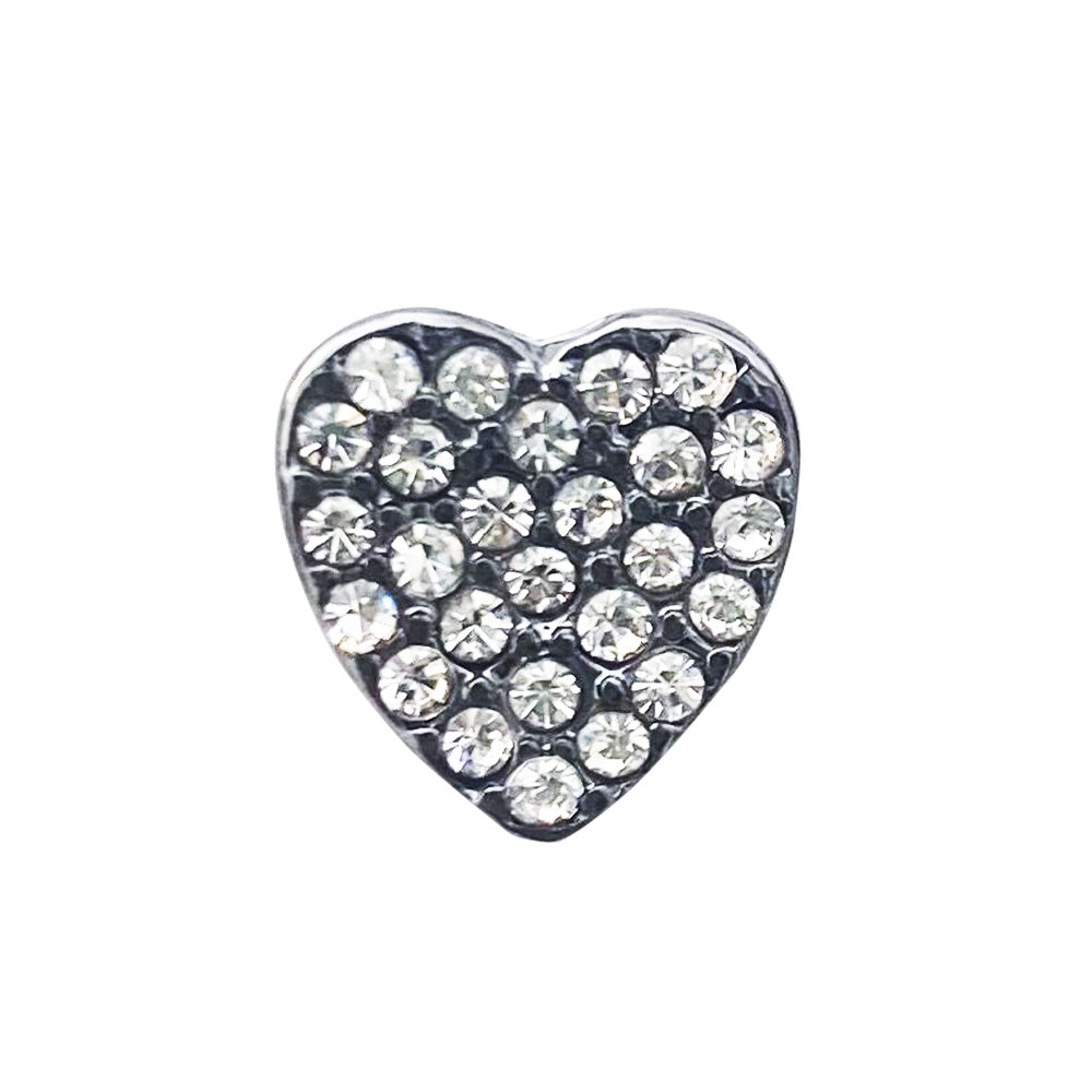 Small Silver Brooch With Full Diamonds