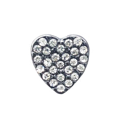 Small Silver Brooch With Full Diamonds